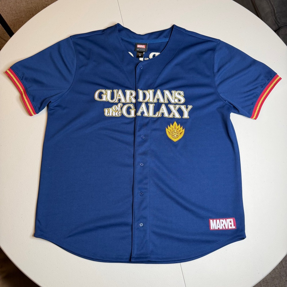 Marvel Guardians of the Galaxy‎ Star-Lord #14 Baseball Jersey Blue Mens 2X